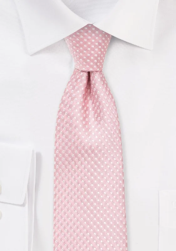Soft Pink Pin Dot Necktie