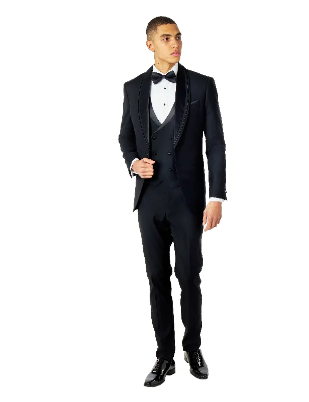 GREG – CLASSIC BLACK 3 PIECE TUXEDO SUIT