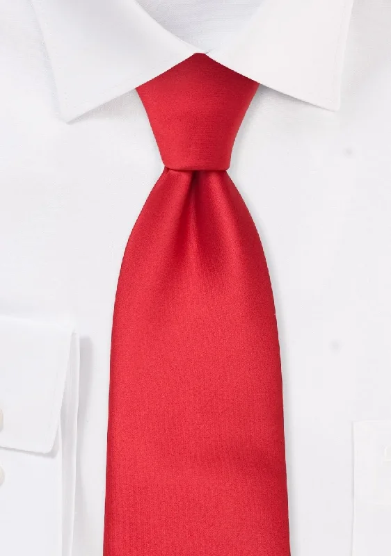 Bright Red Solid Necktie