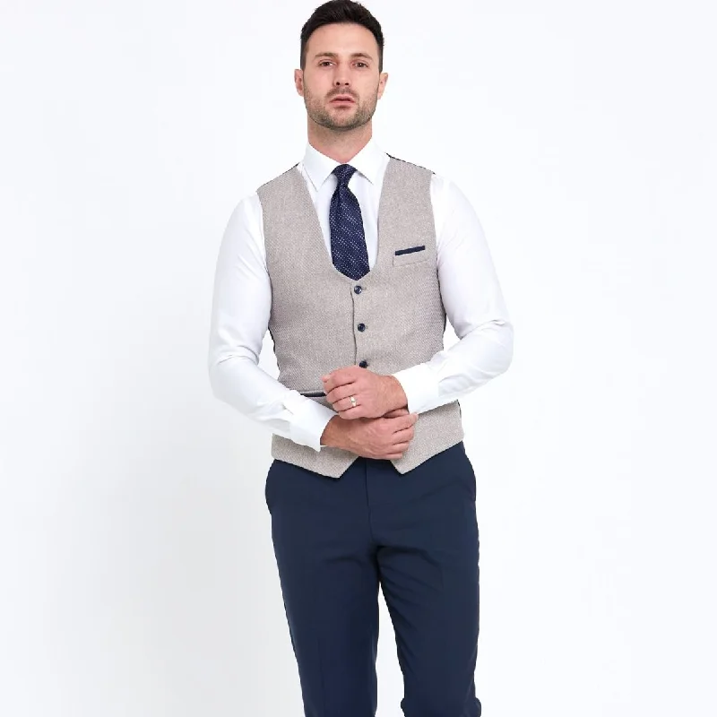 Benetti Tailored Fit Simon Waistcoat - Beige