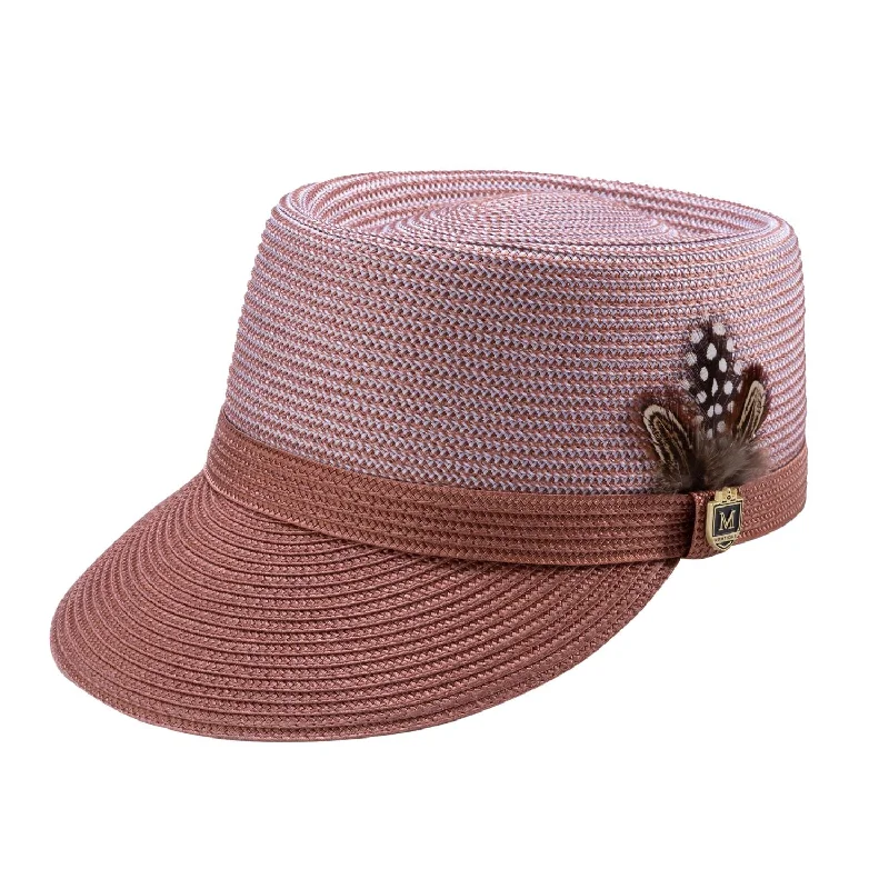 Razzelique Collection: Men's Braided Two Tone Legionnaire Hat in Cognac