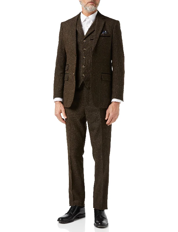 CALVIN - BROWN TWEED SUIT