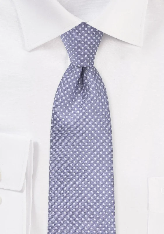 Lilac Pin Dot Necktie