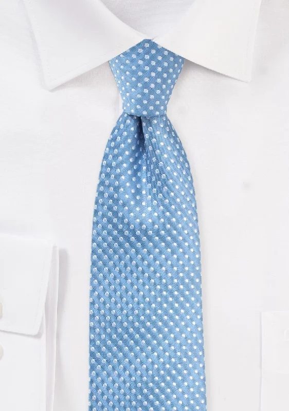 Periwinkle Pin Dot Necktie