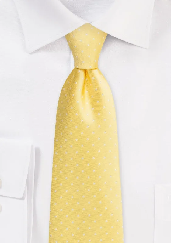 Saffron Yellow Polka Dot Necktie