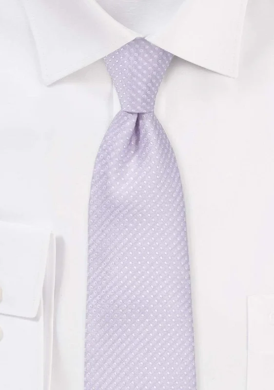 Lavender Pin Dot Necktie