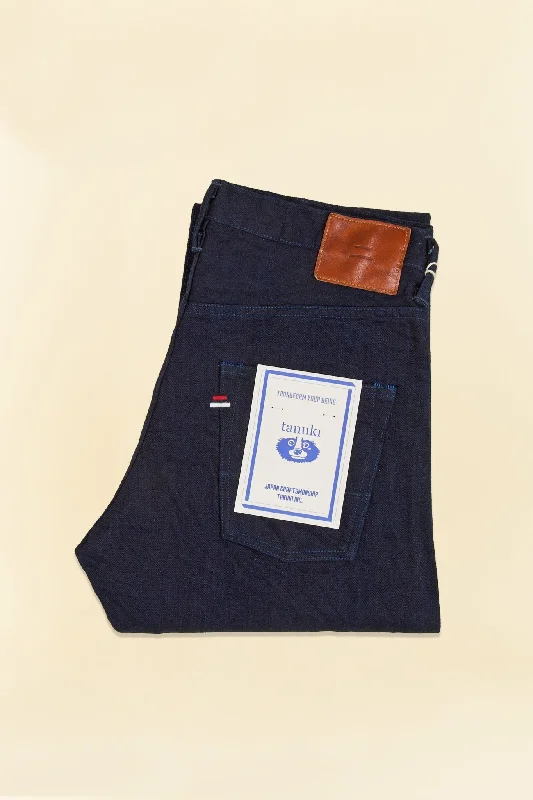 Best Fitting Men's JeansTanuki 15oz "Double Indigo" High Rise Tapered Selvedge Jeans