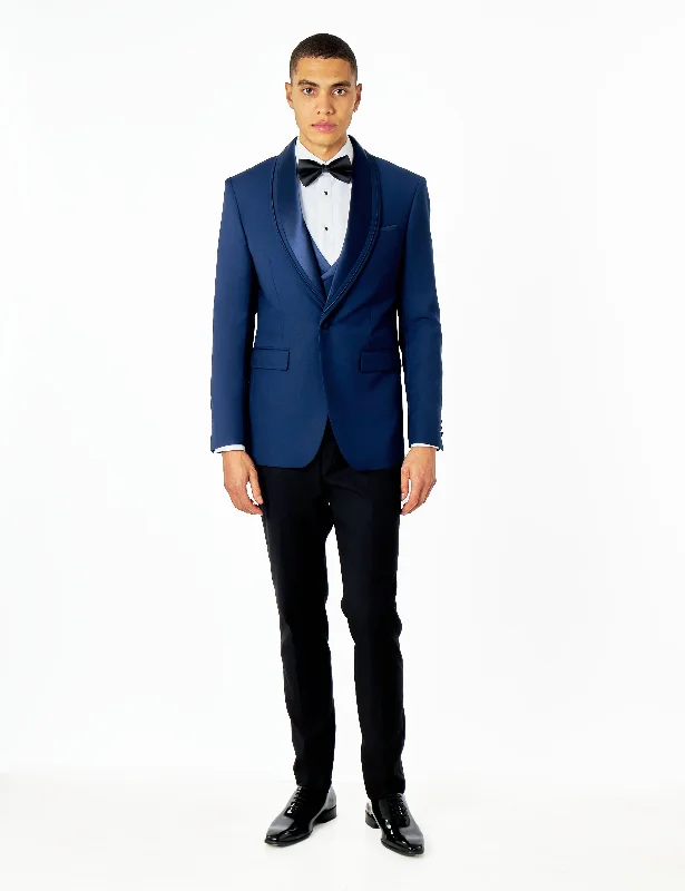 GREG – NAVY BLUE 3 PIECE TUXEDO WEDDING SUIT