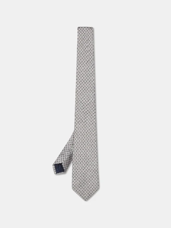 Geometric Pattern Tie 100% Silk 7,5cm