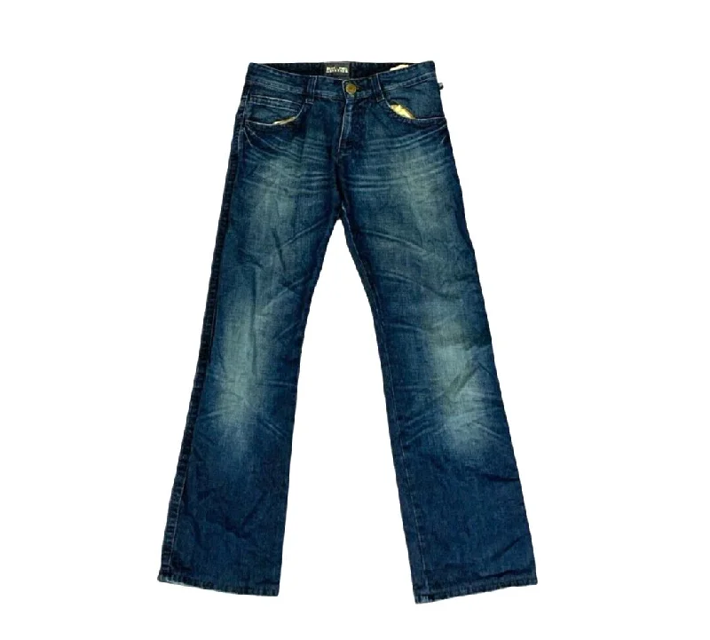 Casual Men's JeansVTG Y2K JEAN PAUL GAULTIER DARK BLUE WASH BOOTCUT JEANS SIZE 29X29