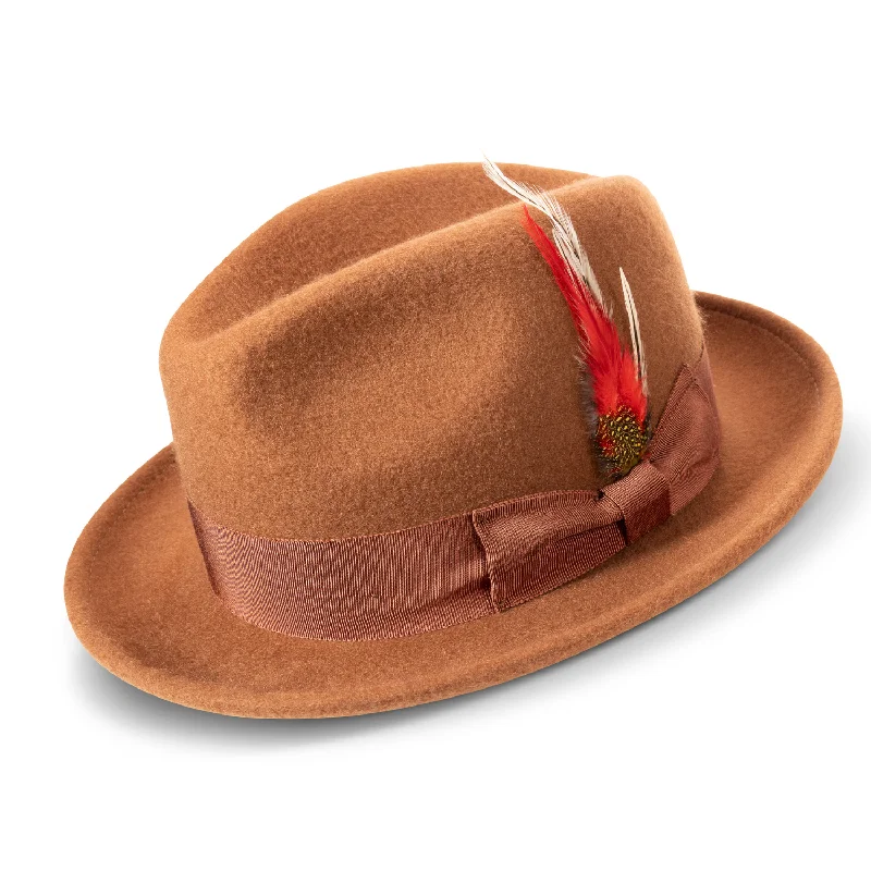 Iconify Collection: Montique Saddle 2 1/4" Brim Beaver Look Felt Hat