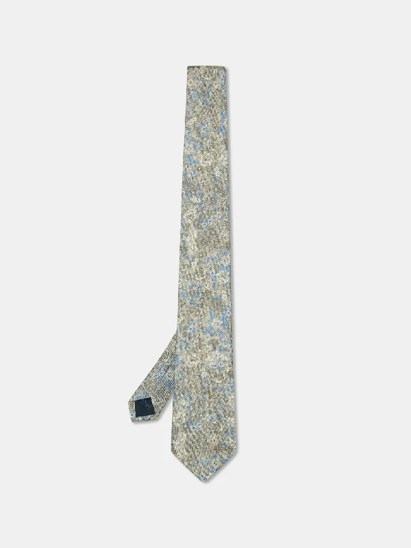 Floral Pattern Tie 100% Silk 8cm