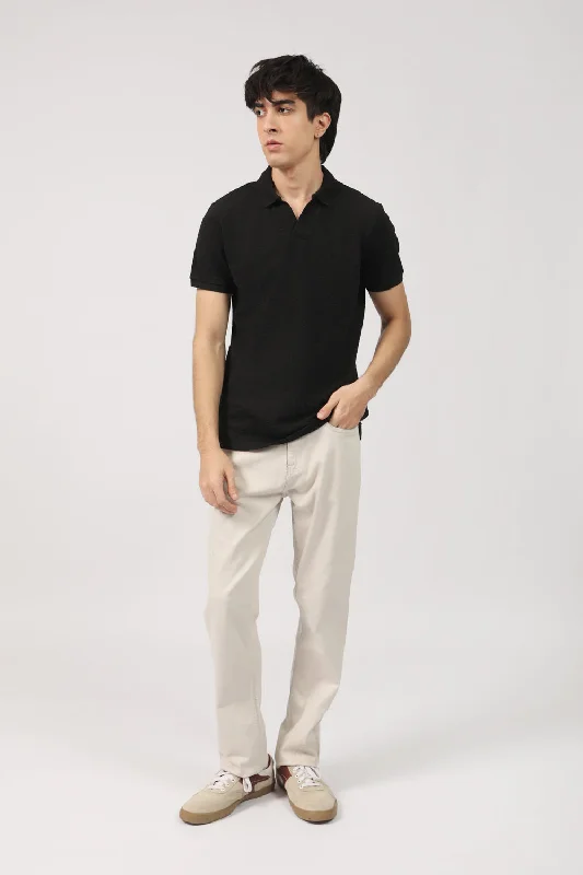 Men's Shirts with Contrast StitchingJOHNNY COLLAR TEXTURED POLO
