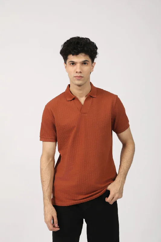 Men's Shirts with Custom MonogramsJOHNNY COLLAR TEXTURED POLO