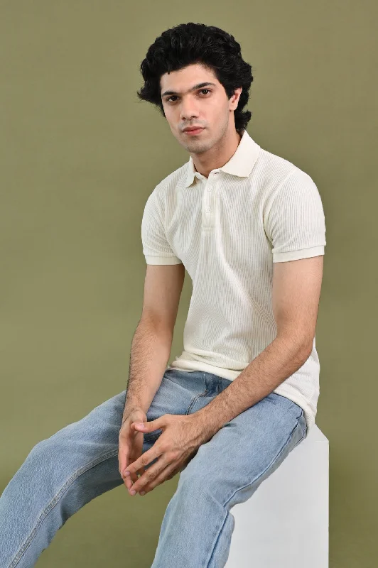 Men's Shirts with Snap ButtonsTEXTURED POLO