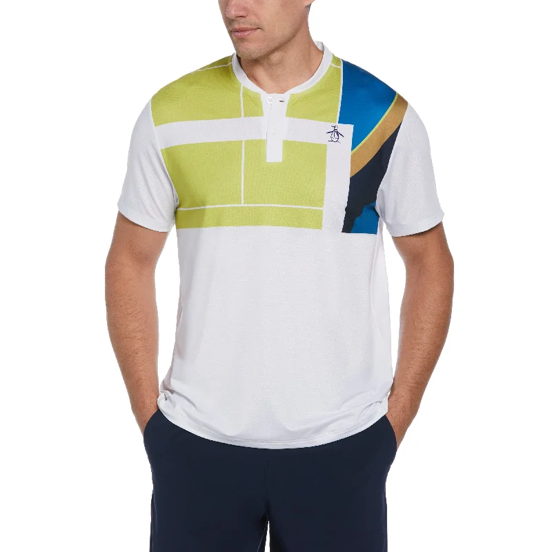 Men's Affordable Shirts for Budget-Friendly StyleAbstract Printed Henley Shirt