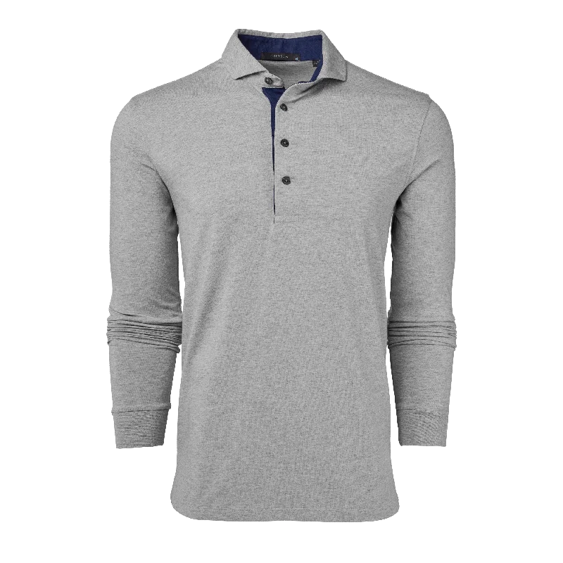 Men's Shirts with Checkered PatternsApache Long Sleeve Polo