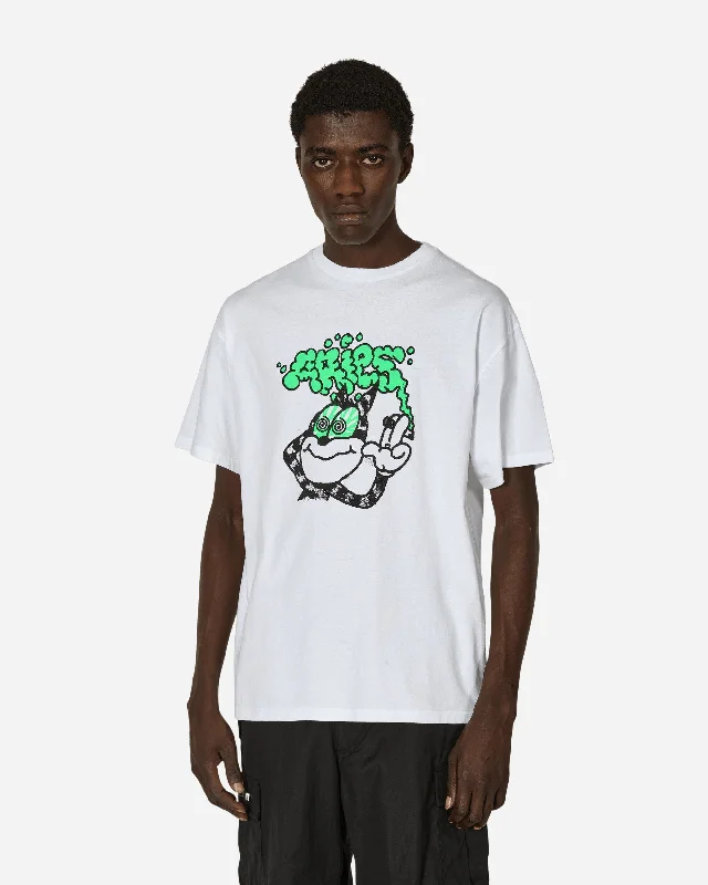 Men's Shirts with Striped PatternsStoned Cat T-Shirt White