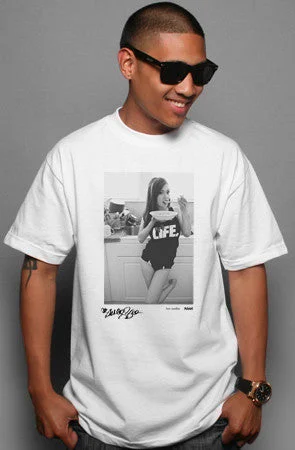 Men's Shirts with Hidden ButtonsAshley Vee x Adapt :: Good Morning (Men's White Tee)