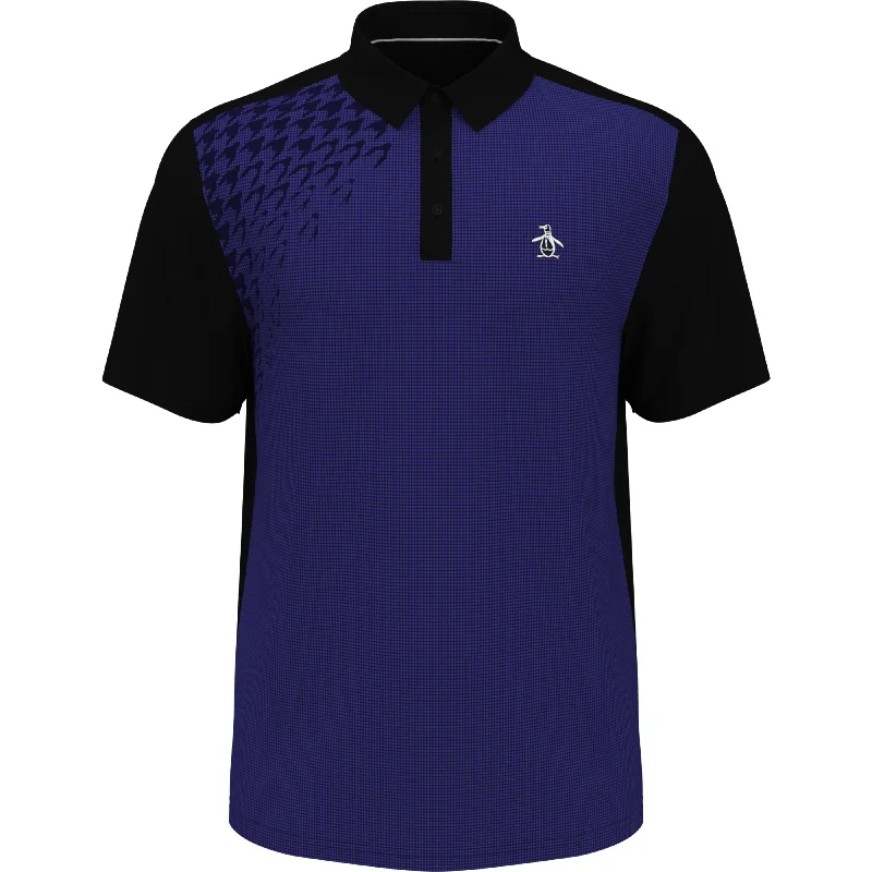 Men's Unique and Designer TopsAsymmetrical Pete Gingham Color Block Golf Polo