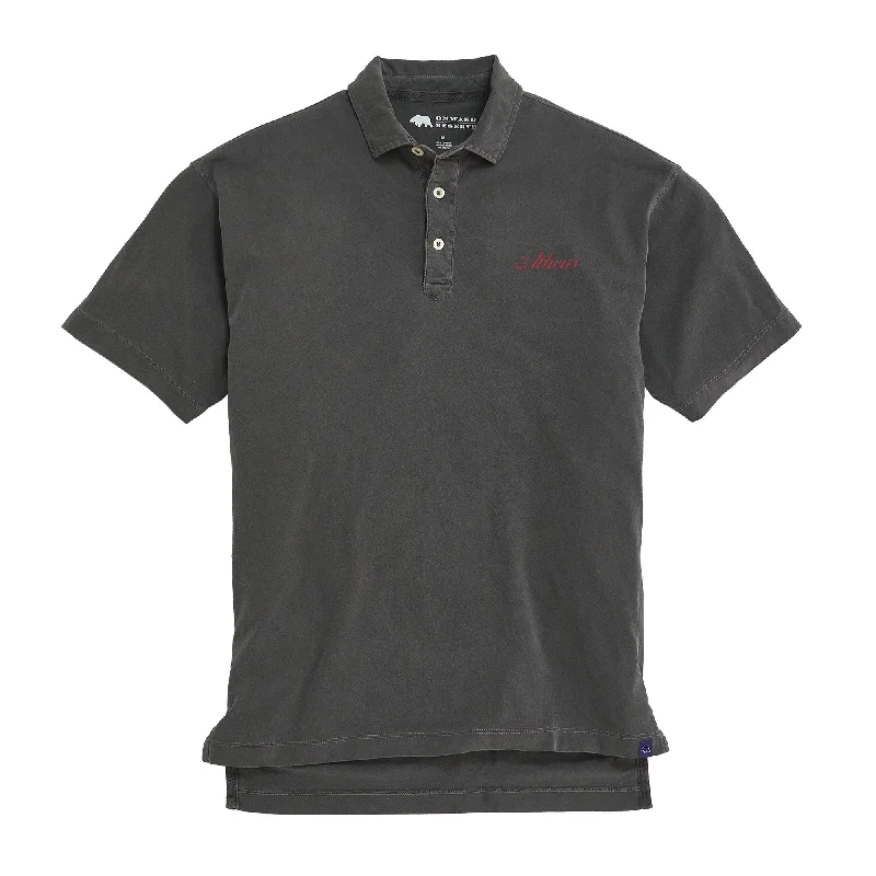 Men's Shirts with Plaid PatternsAthens Town Script S/S Perry Polo - Black
