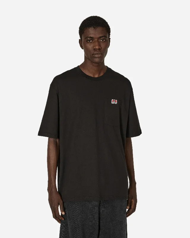 Casual Men's T-ShirtsHeavy Duty Classic Label Pocket T-Shirt Black