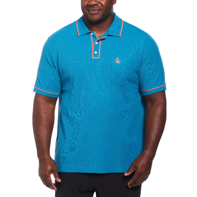 Men's Shirts with Mock NecksBig & Tall Organic Cotton Earl Polo