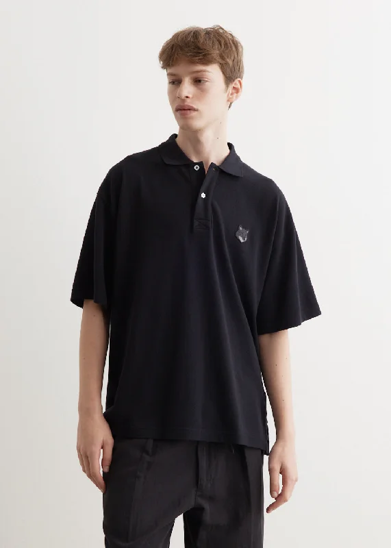 Men's Shirts with TiesBold Fox Head Patch Oversized Polo