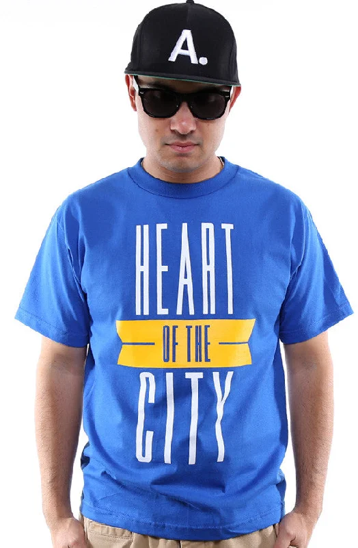 Men's Shirts with Embellished SleevesBreezy Excursion X Adapt :: Heart of the City (Men's Royal/Gold Tee)