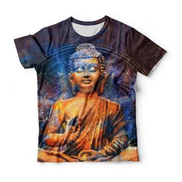 Men's Shirts with Appliquéd SleevesBuddha T-Shirt