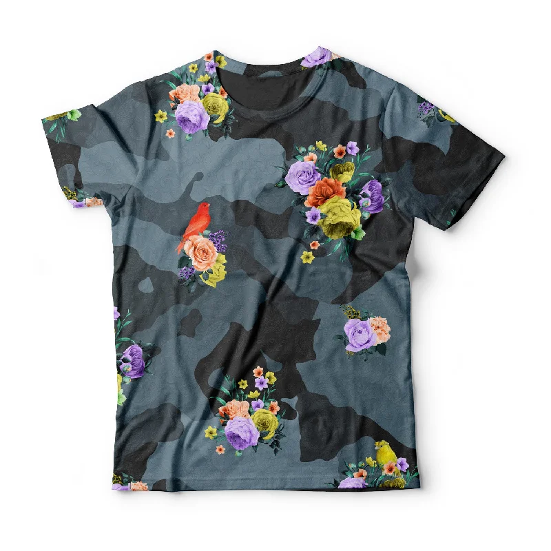 Men's Shirts with Antimicrobial TreatmentCamo Flower T-Shirt