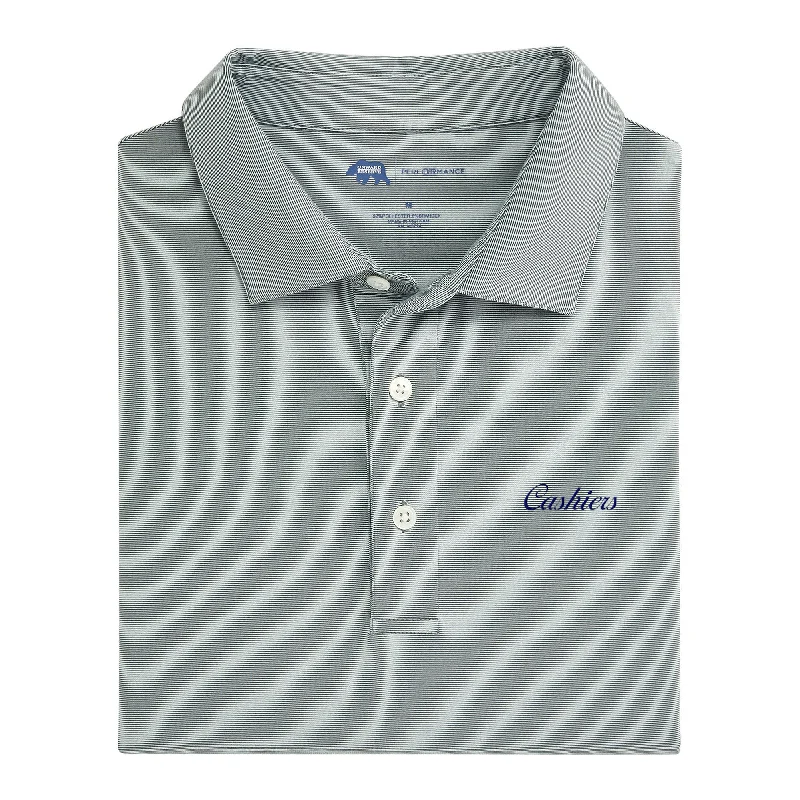 Men's Performance Shirts for SportsCashiers Town Script Hairline Stripe Performance Polo - Trekking