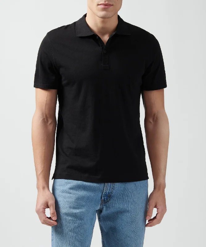 Men's Three-Quarter Sleeved TopsClassic Jersey Polo - Black