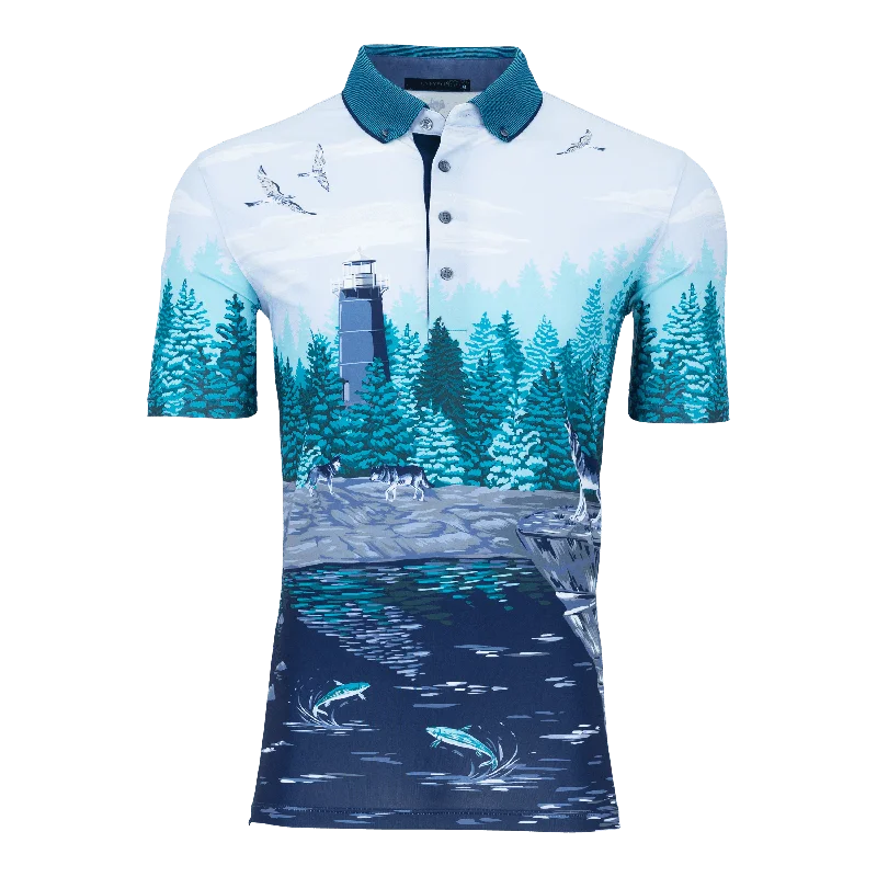 Men's Shirts with Contrast CollarsCloak Island Polo