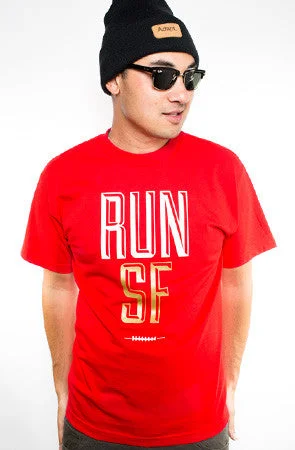 Men's Shirts with Graphic PrintsColin Kaepernick X Adapt :: Run SF (Men's Red Tee)