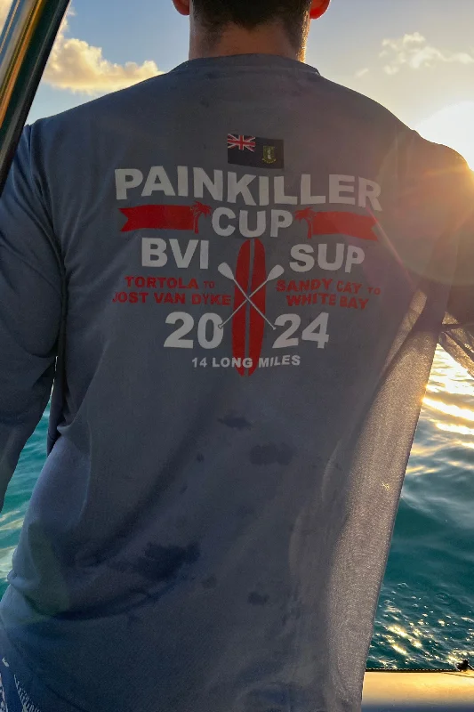 Men's Machine-Washable Shirts for Convenience2024 Painkiller Cup Islands UPF50 Shirt - Squall Grey