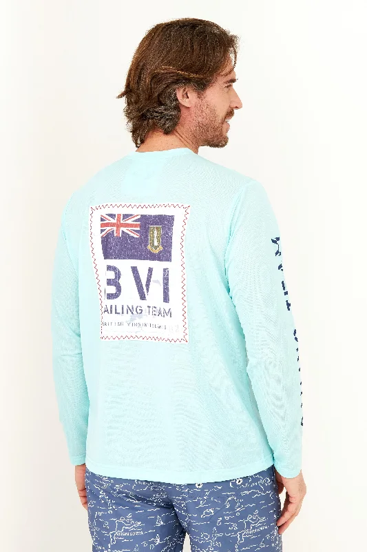 Men's Minimalist Shirts for a Clean LookBVI Sailing Team UPF50 Shirt - Sea Green
