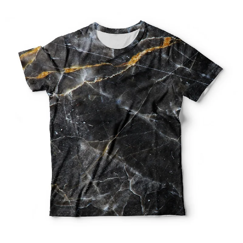 Men's Shirts with Hidden PocketsDark Marble T-Shirt