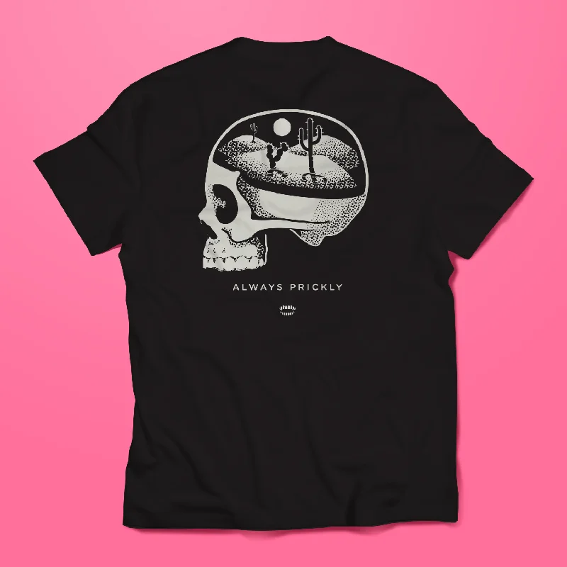 Men's Shirts with Embellished HemlinesDesert Skull