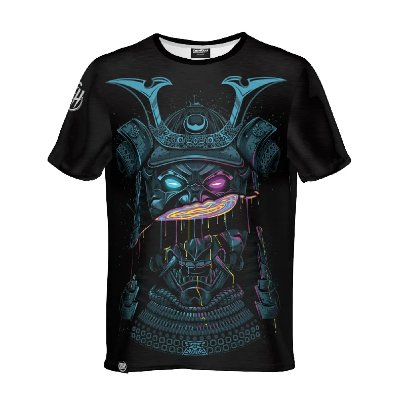 Men's Three-Quarter Sleeved TopsDistressed Samurai T-Shirt