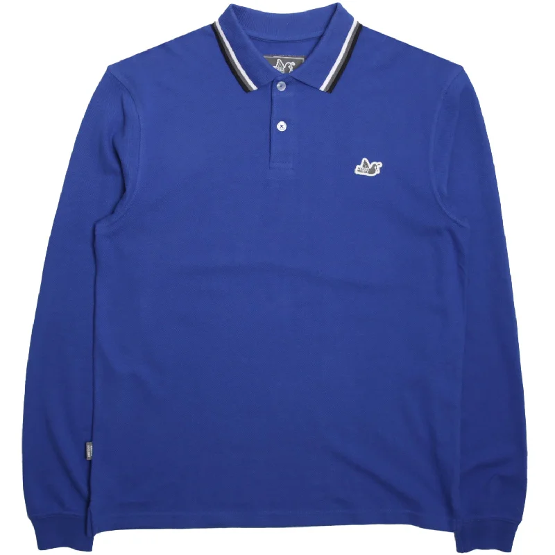 Men's Shirts with Patchwork SleevesElevate LS Polo Royal