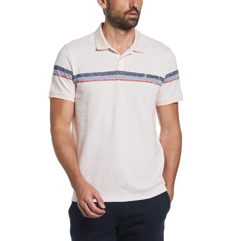 Men's Shirts with Tab CollarsEngineered Stripe Birdseye Polo