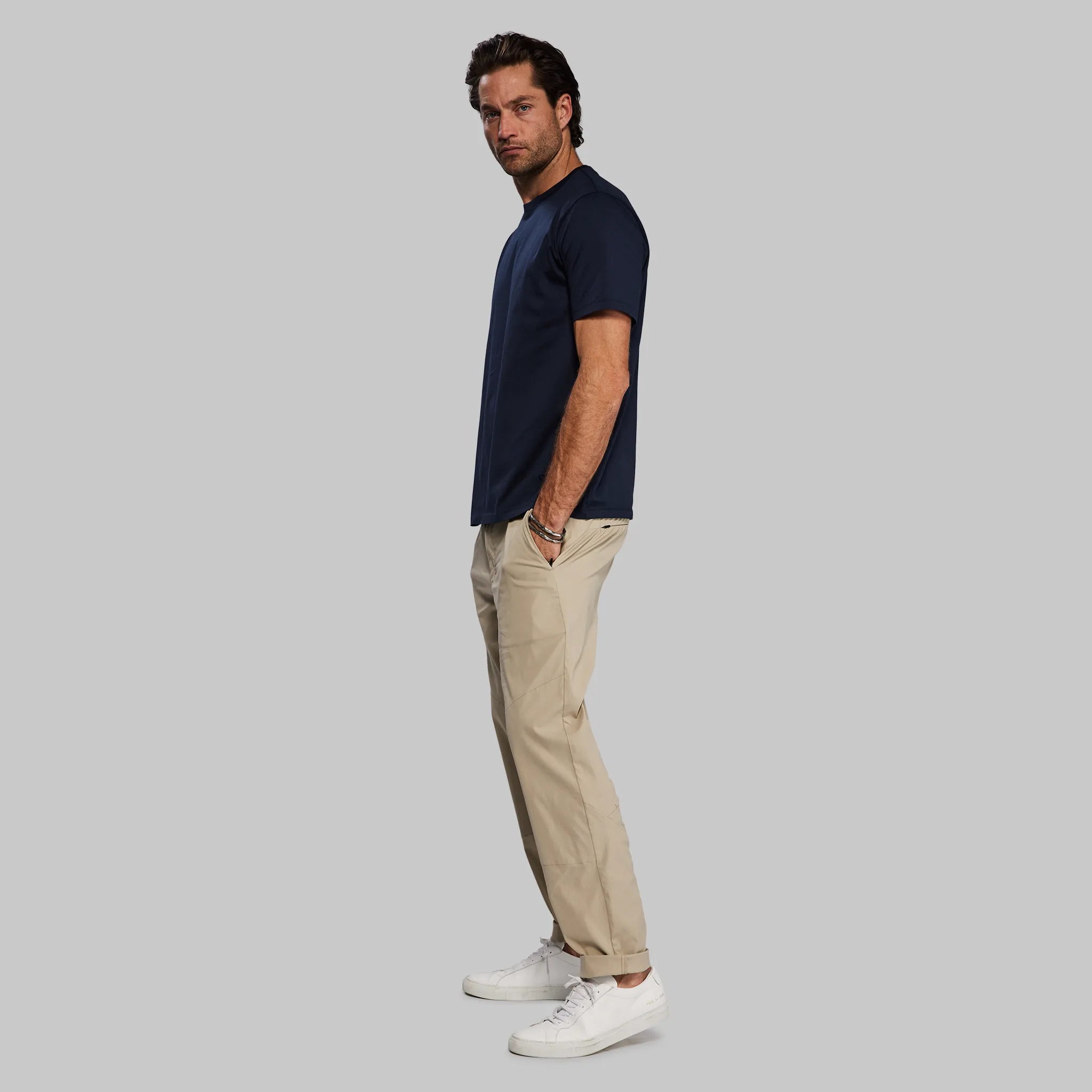 Men's V-Neck T-Shirts for a Flattering ShapeEquator T Shirt. Navy edition