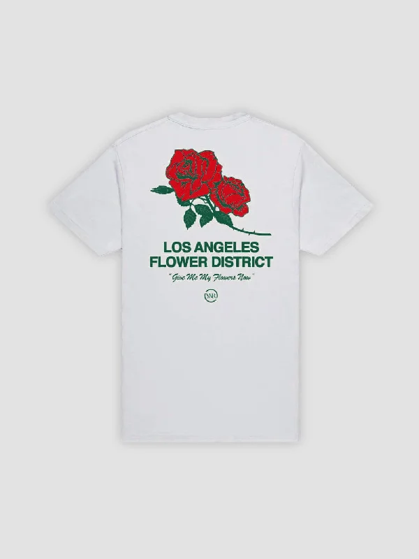 Men's Shirts with Moisture-Wicking FabricFlower District Tee - White