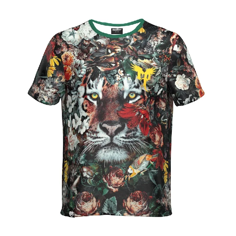 Men's Shirts with CollarsFlower Tiger T-Shirt