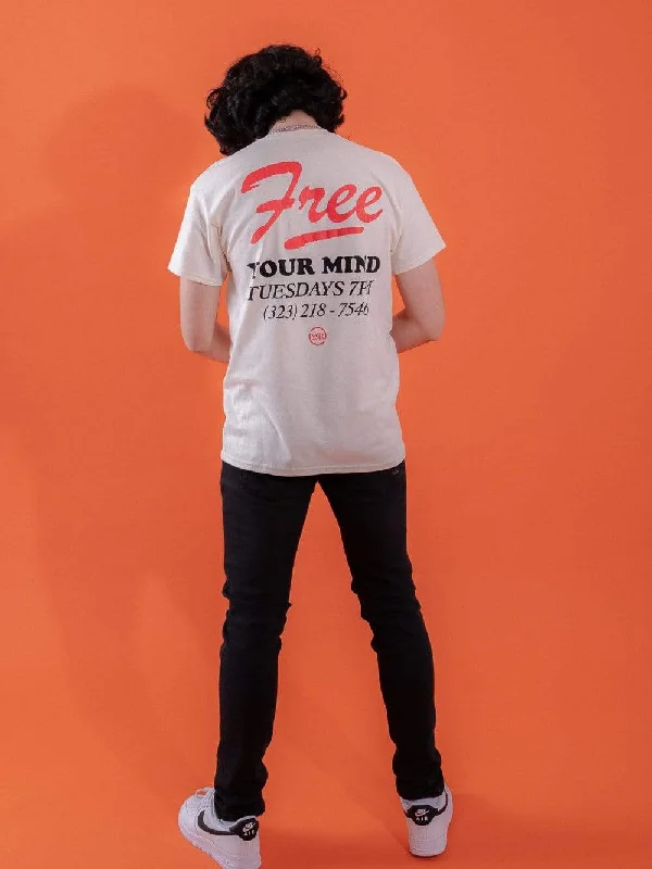 Men's Shirts with Lace-Up HemlinesFree Your Mind Tee - Natural