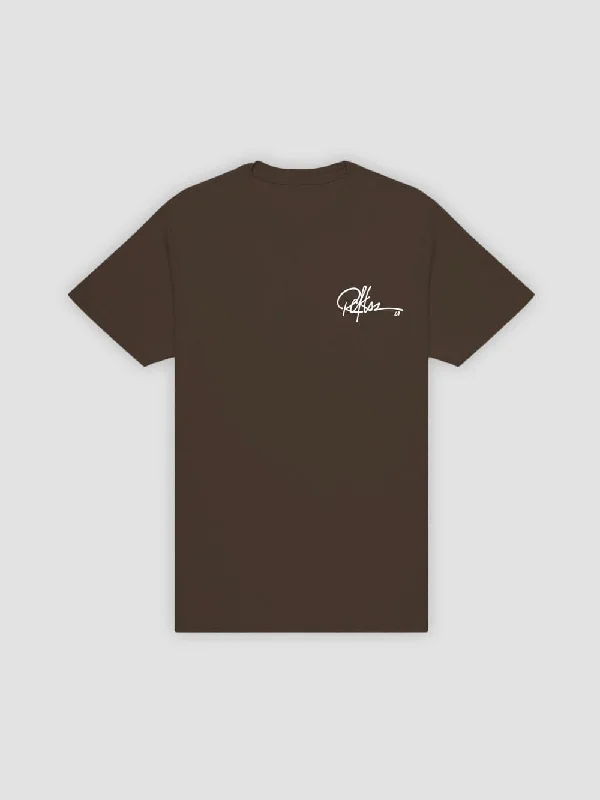 Men's Shirts with Asymmetrical HemlinesFull Sig Tee - Dark Chocolate