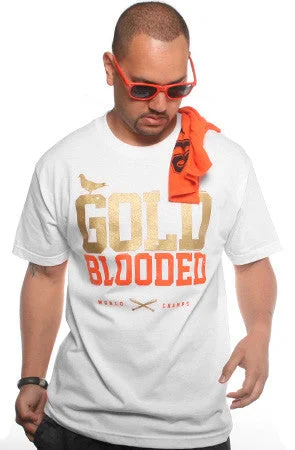 Men's Shirts with French CuffsGold Blooded World Champs (Men's White/Orange Tee)