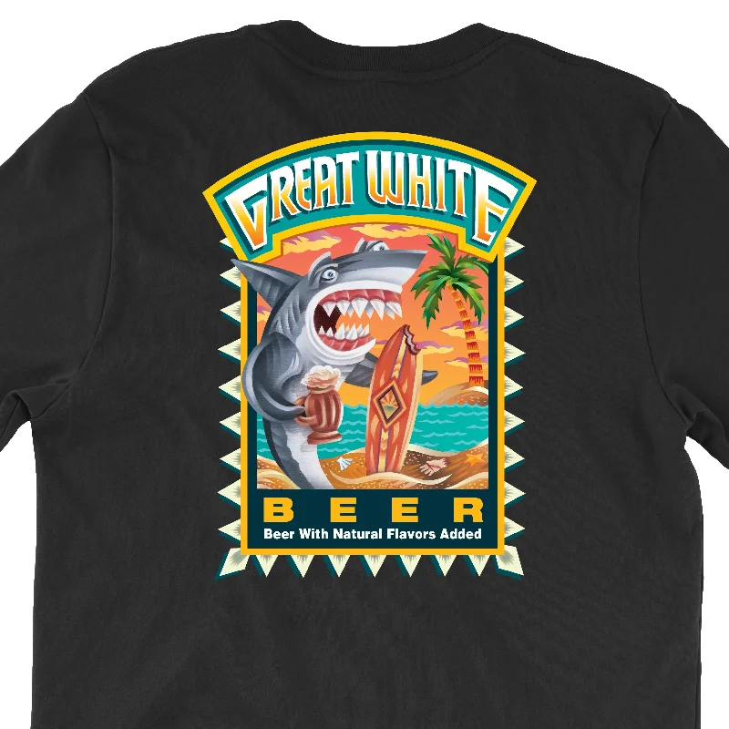 Men's Shirts with Pocket SquaresGreat White T-Shirts <P> (Two Colors)