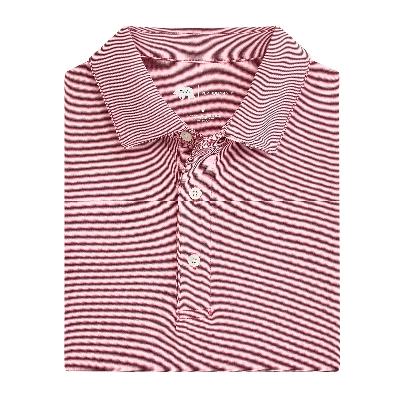 Men's Shirts with Patchwork SleevesHairline Stripe Performance Polo
